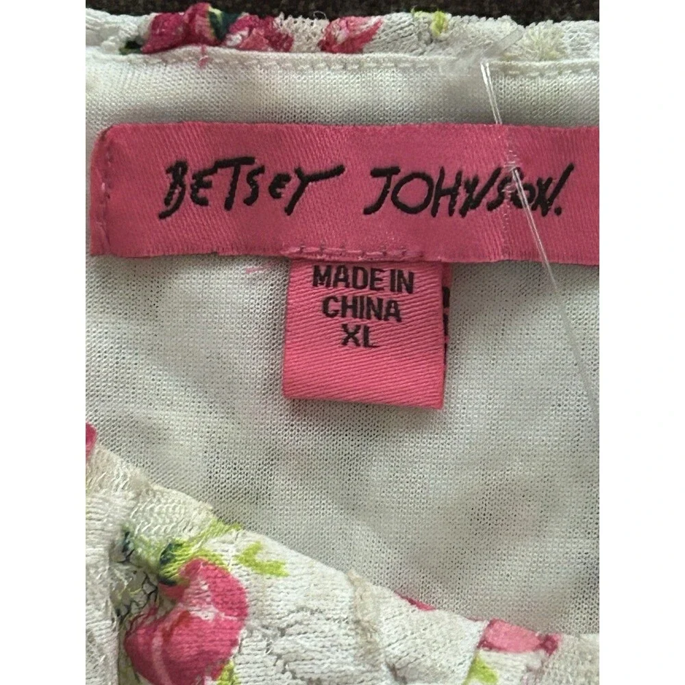 Women Betsey Johnson Goldie Dress Floral Ruffle Babydoll Girly Festival Sz.XL - Picture 8 of 16